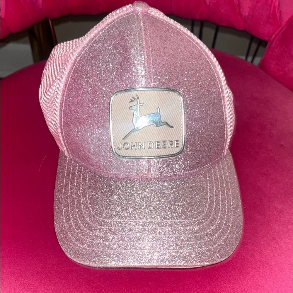 John Deere Sparkle Pink Hat